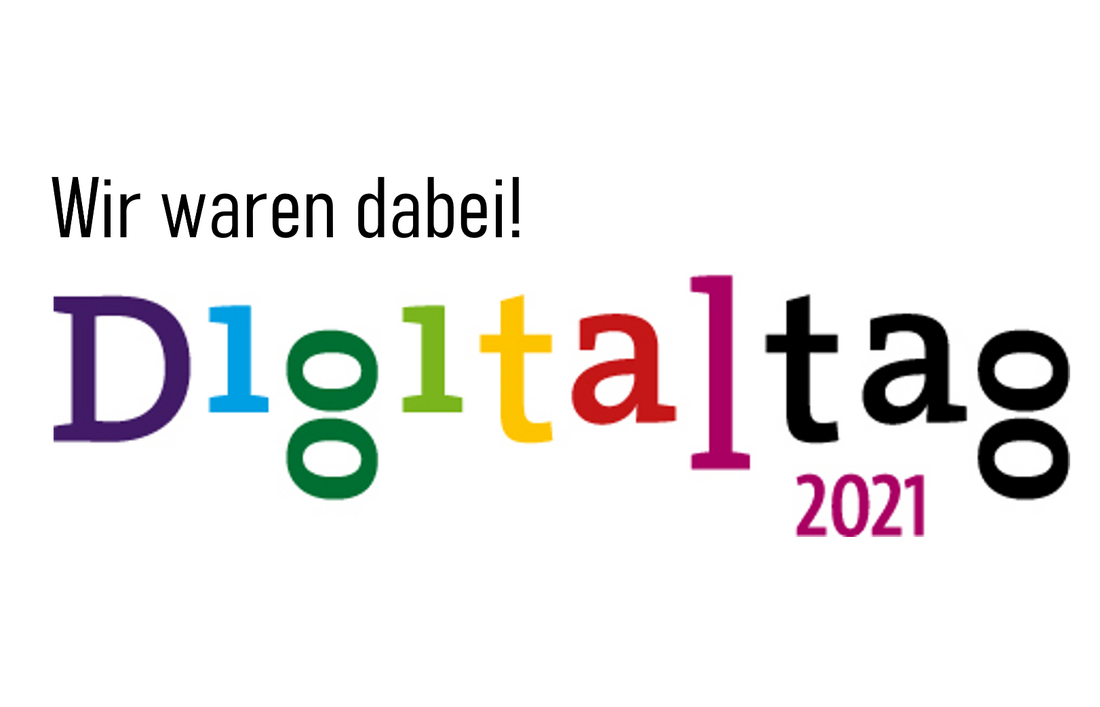 Digitaltag 2021-Logo und Schriftzug "Wir waren dabei!"