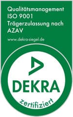 DEKRA AZAV-Zertifzierung & ISO-9001-Zertifizierung
